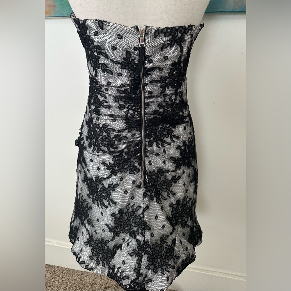 Dolce & Gabbana Y2K Black And White Tulle Lace Corset Mini Dress - Picture 4 of 16